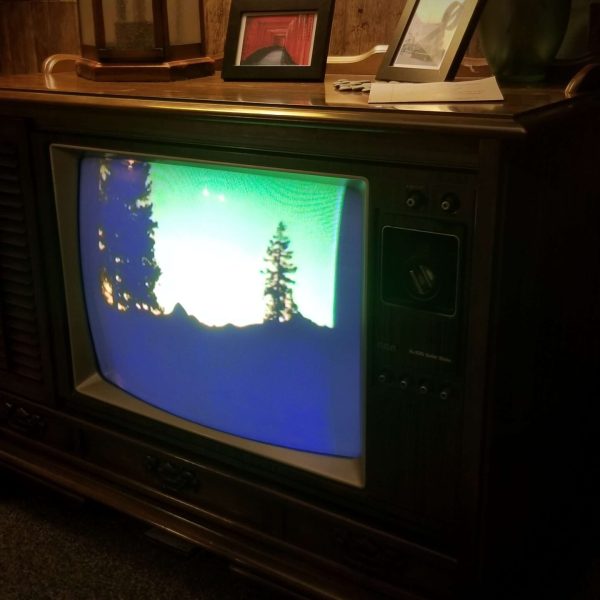 Photograph of RCA TV in Memoirscape 1986 room